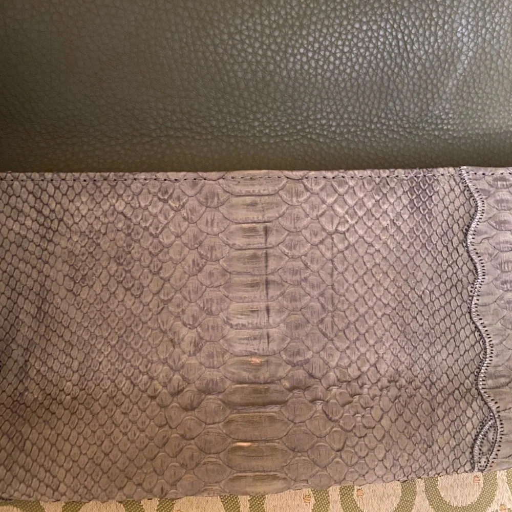 Carlos Falchi Python skin clutch with strap